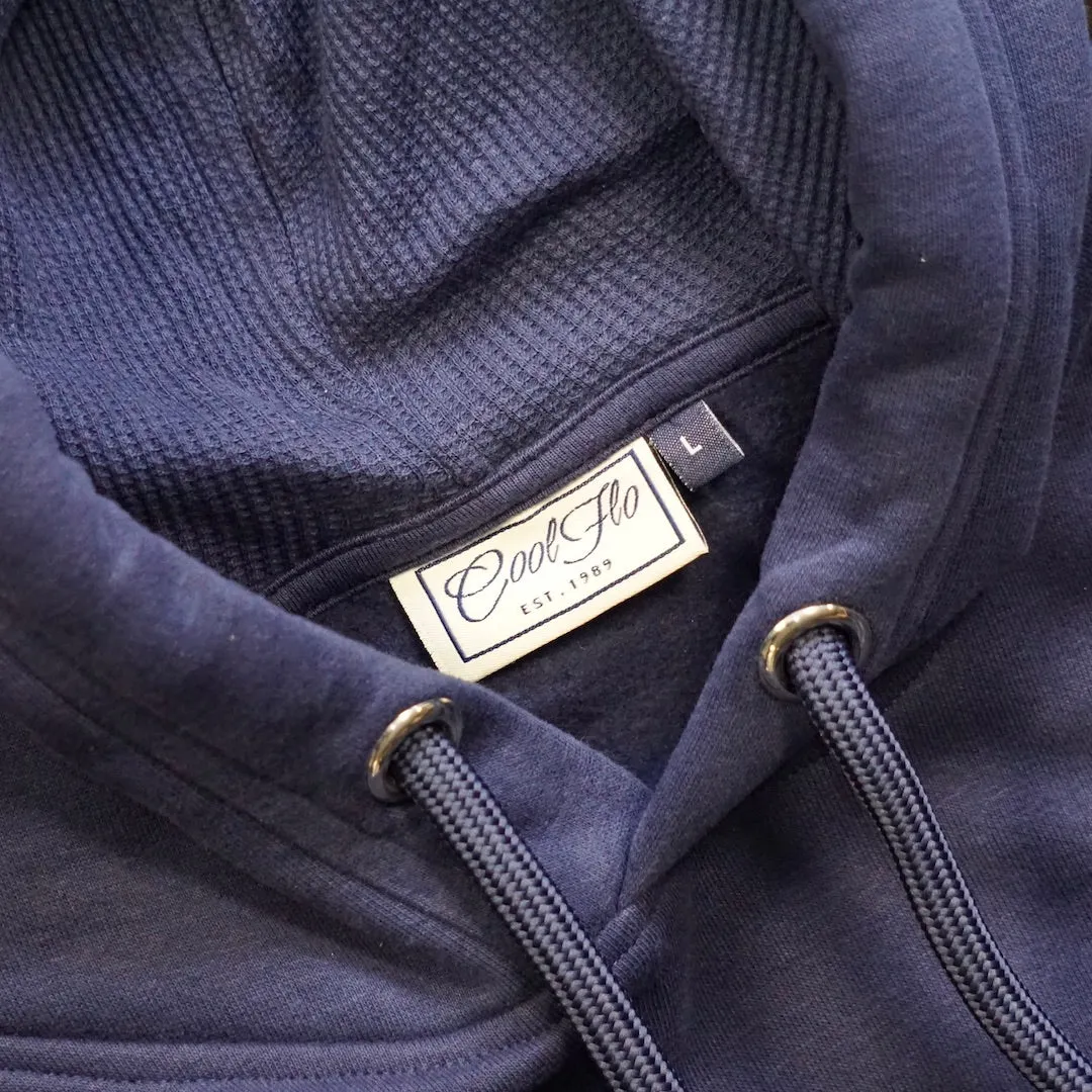3D Large Script Embroidered Navy Hoody