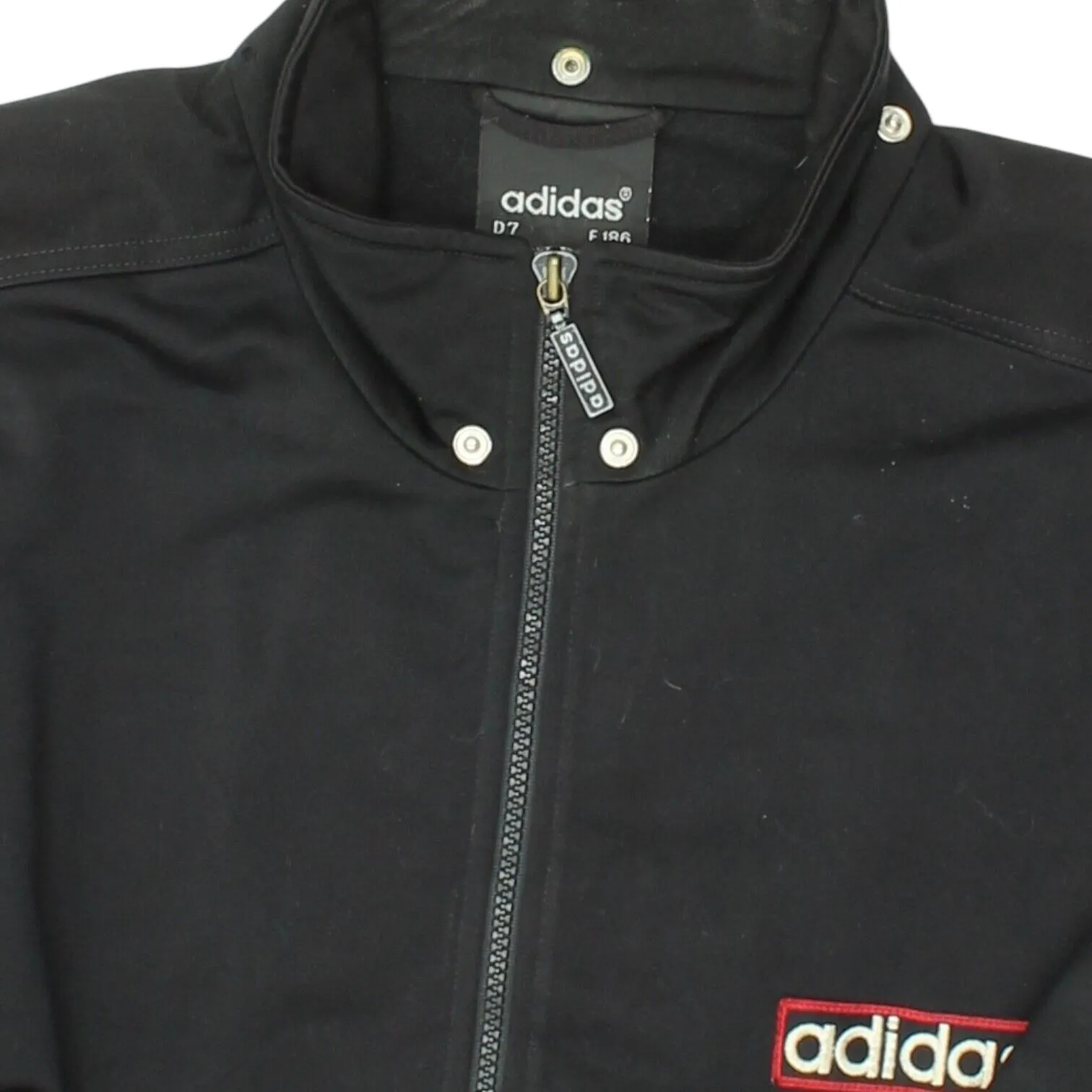 Adidas Mens Black Full Zip Sleeveless Jacket | Vintage 90s Tracksuit Top Gilet