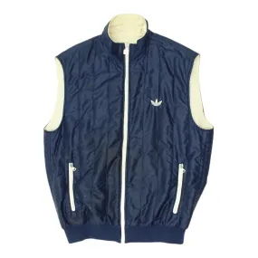 Adidas Originals Mens Navy Gilet | Vintage 70s Sportswear Sleeveless Jacket VTG