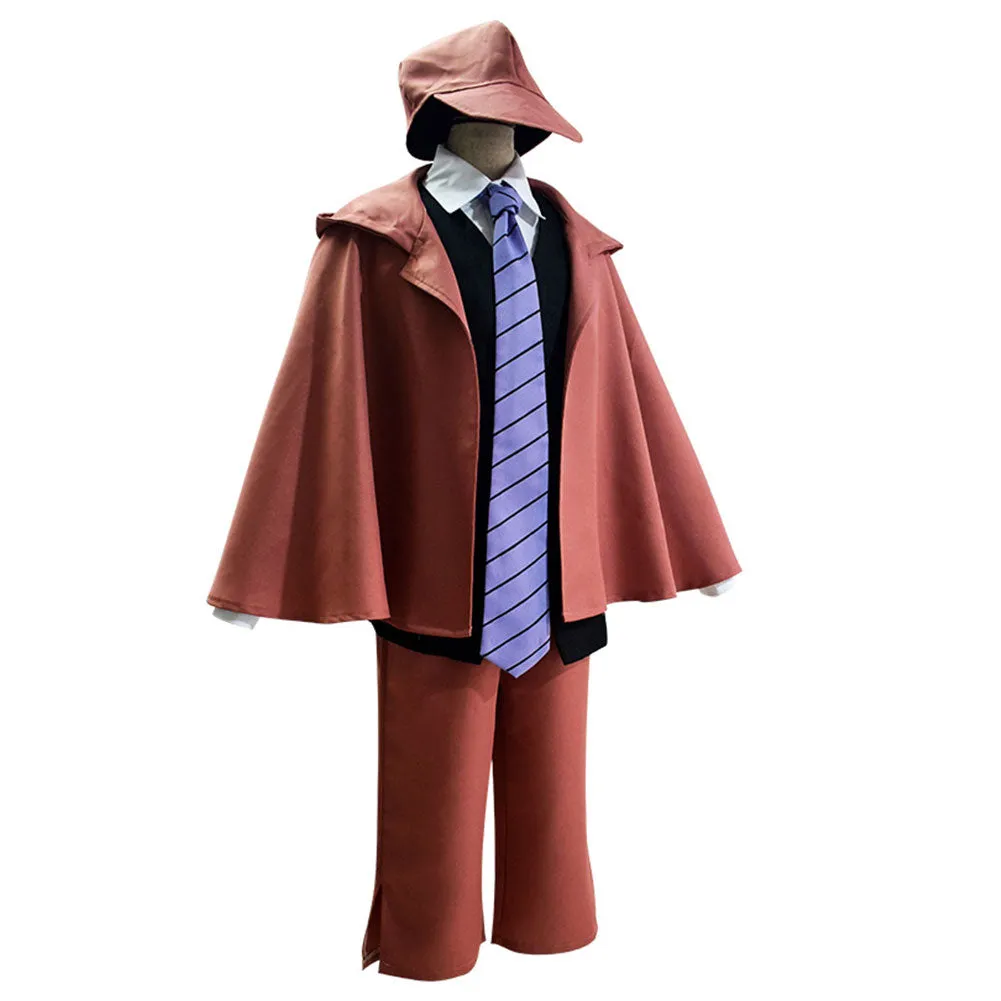 Adulte BSD Edogawa Rampo Tenue Brune Cosplay Costume