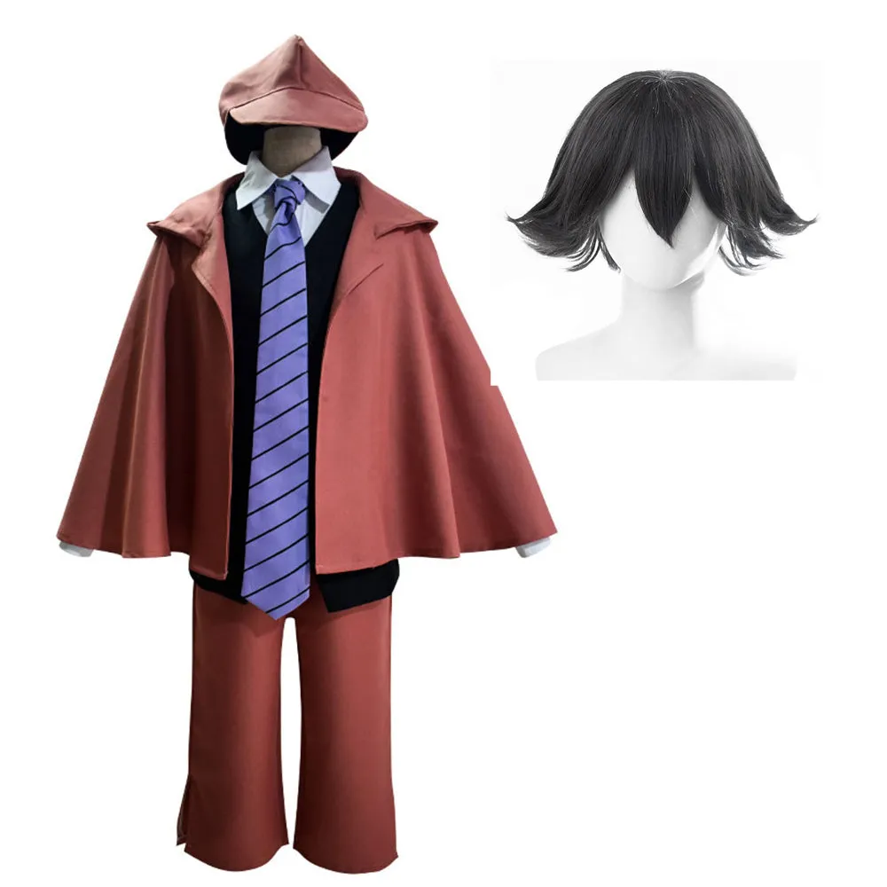 Adulte BSD Edogawa Rampo Tenue Brune Cosplay Costume