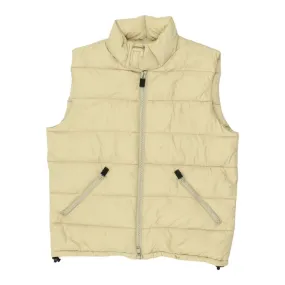 Alberto Aspesi Mens Beige Puffer Gilet | Vintage Designer Sleeveless Jacket VTG