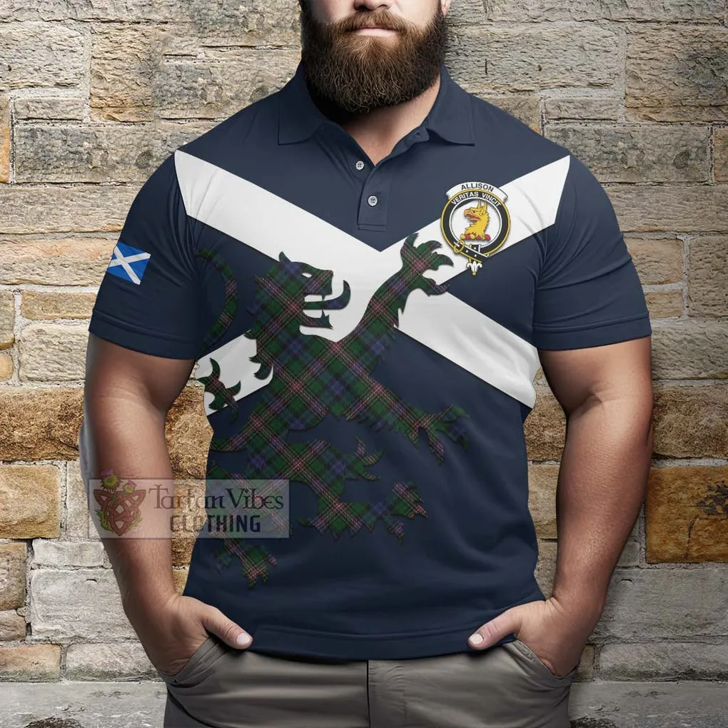 Allison Tartan Lion Rampant Polo Shirt Proudly Display Your Heritage with Alba Gu Brath and Clan Name