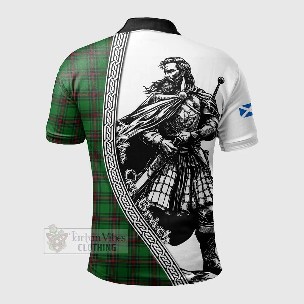 Anstruther Tartan Clan Crest Polo Shirt with Highlander Warrior Celtic Style