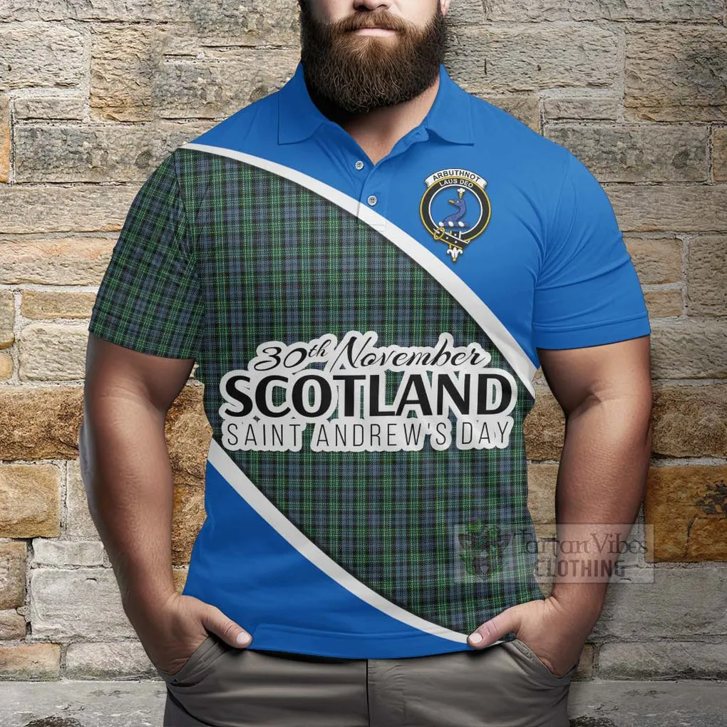 Arbuthnot Family Crest Tartan Polo Shirt Celebrate Saint Andrew's Day in Style