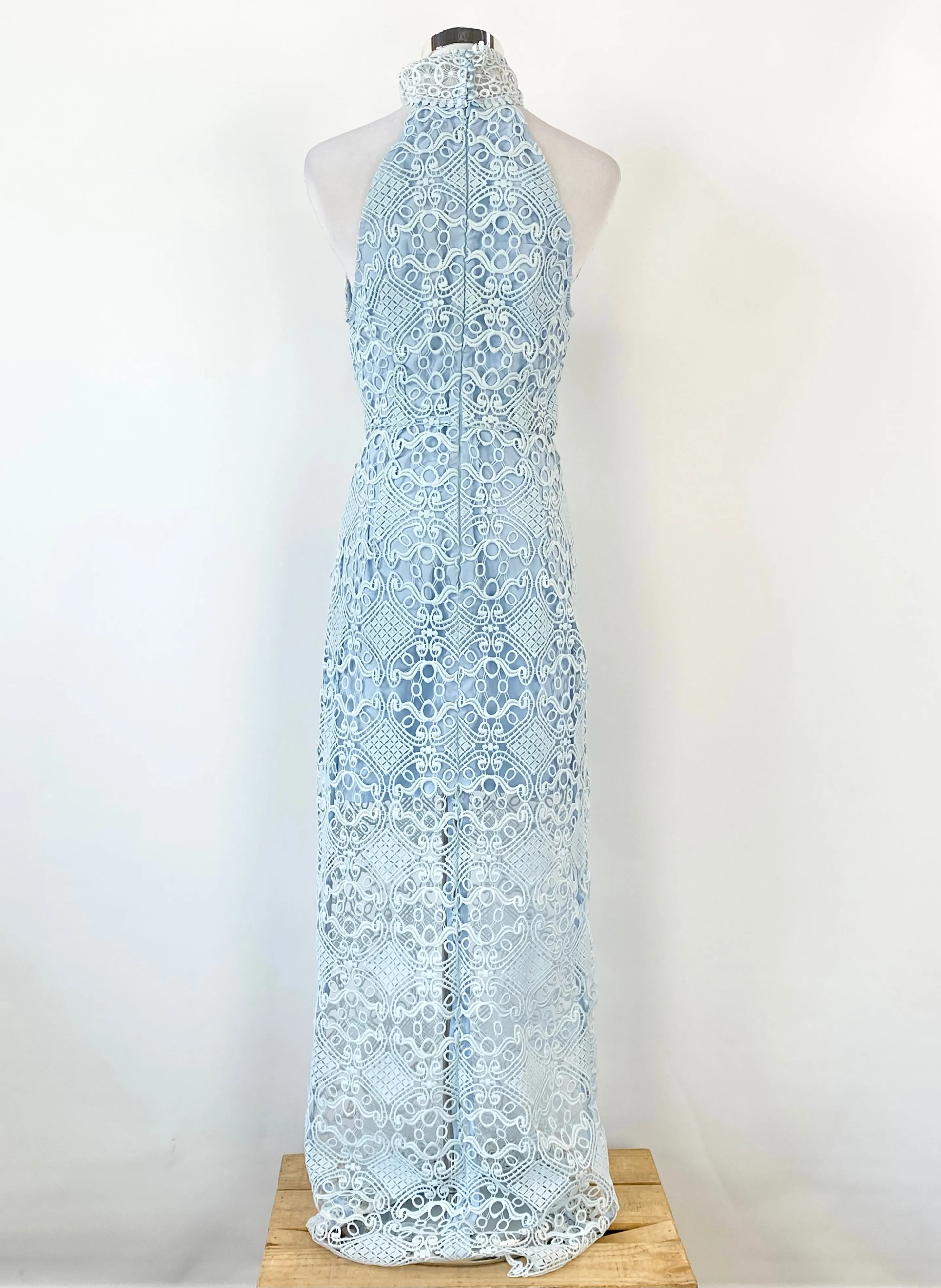 Asilio Ice Blue Lace 'In Minds Eye' Maxi Dress NWT - AU10
