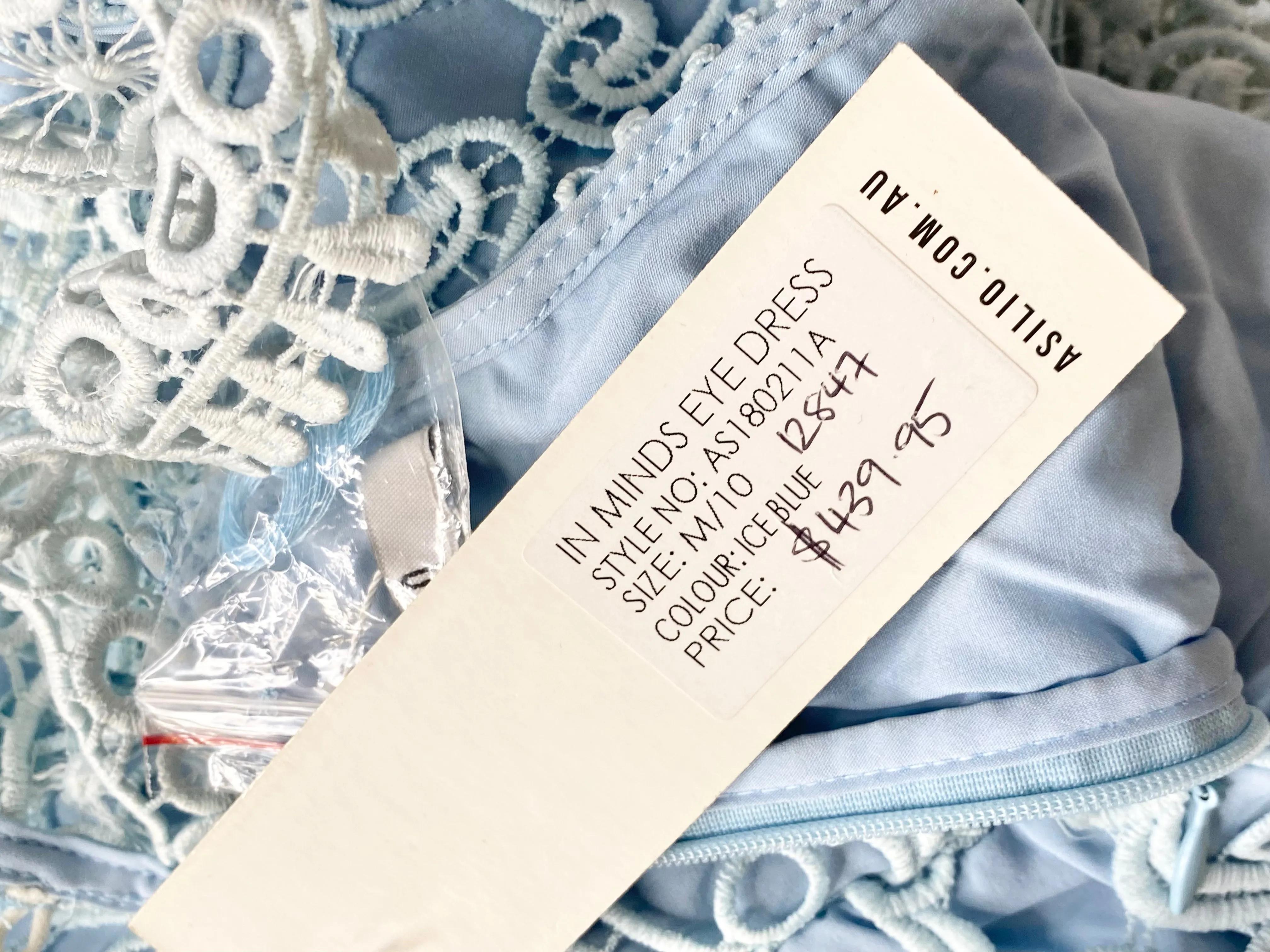 Asilio Ice Blue Lace 'In Minds Eye' Maxi Dress NWT - AU10