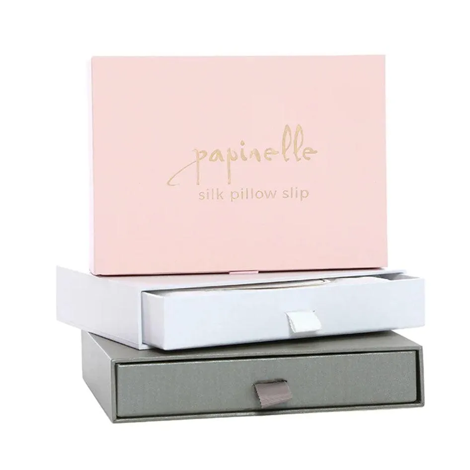 Audrey Boxed Silk Pillow Slip | White