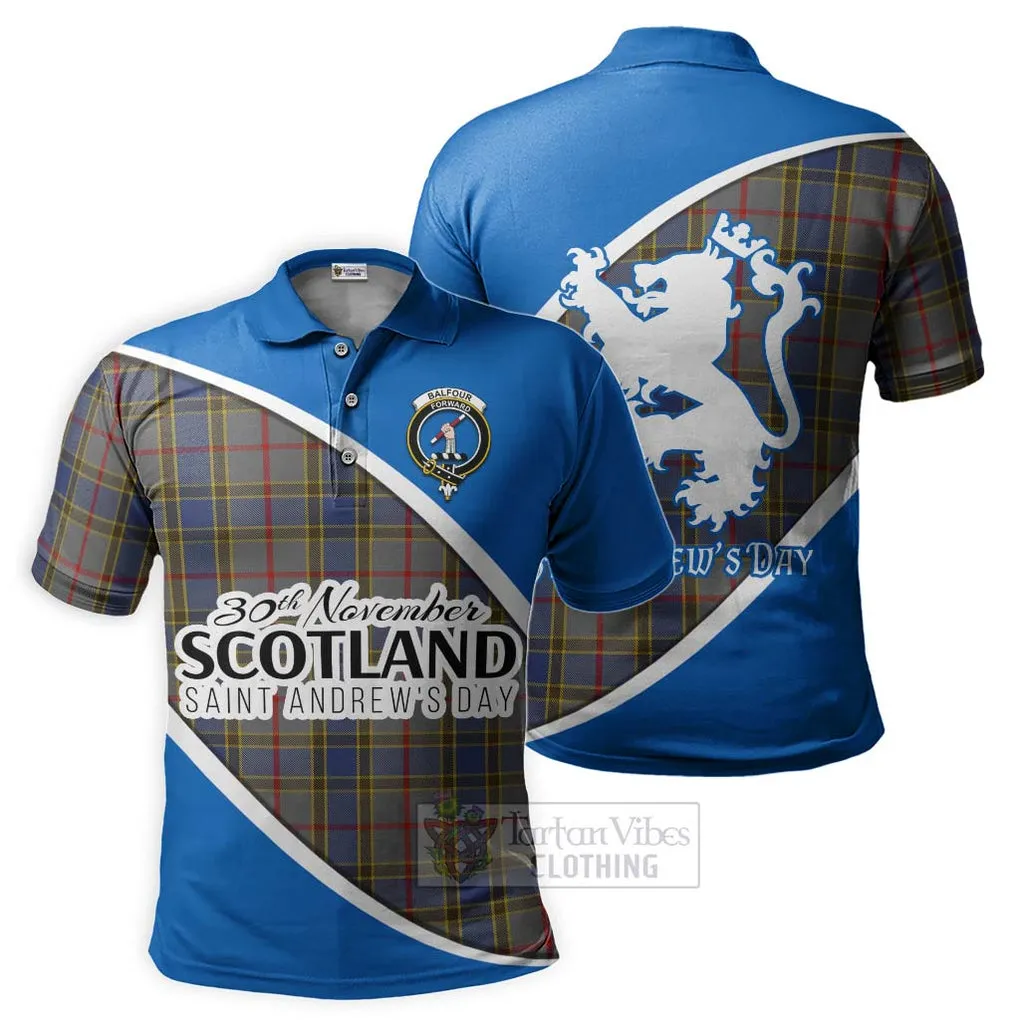 Balfour Family Crest Tartan Polo Shirt Celebrate Saint Andrew's Day in Style