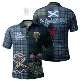 Bannatyne Tartan Polo Shirt Happy St. Andrew's Day Half Tartan Style