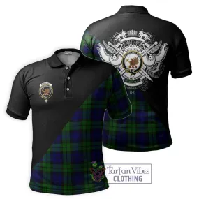 Bannatyne Tartan Polo Shirt with Family Crest and Military Logo Style