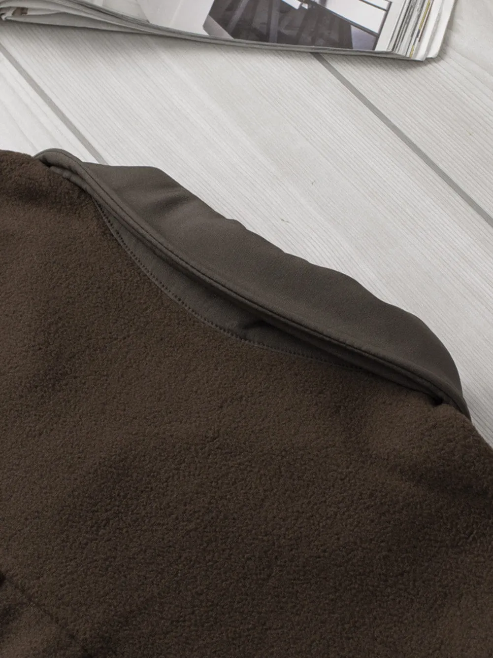 Brown Brushed Fleece Jacket