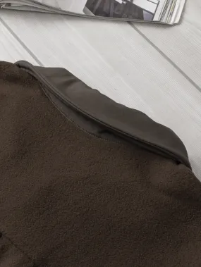 Brown Brushed Fleece Jacket