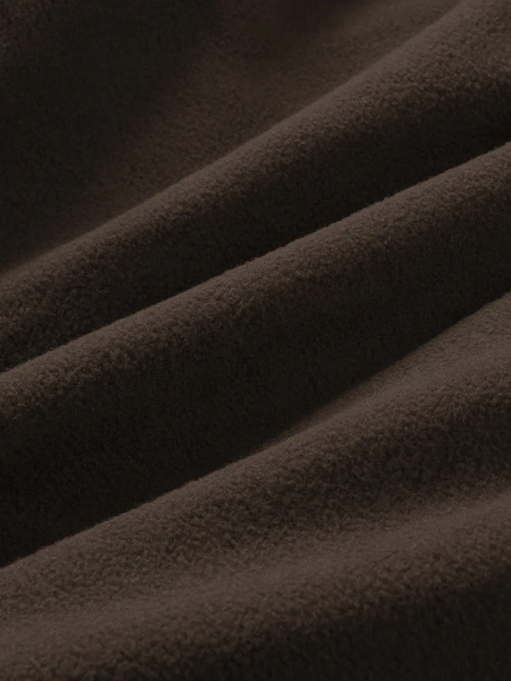 Brown Button-Front Fleece Shirt