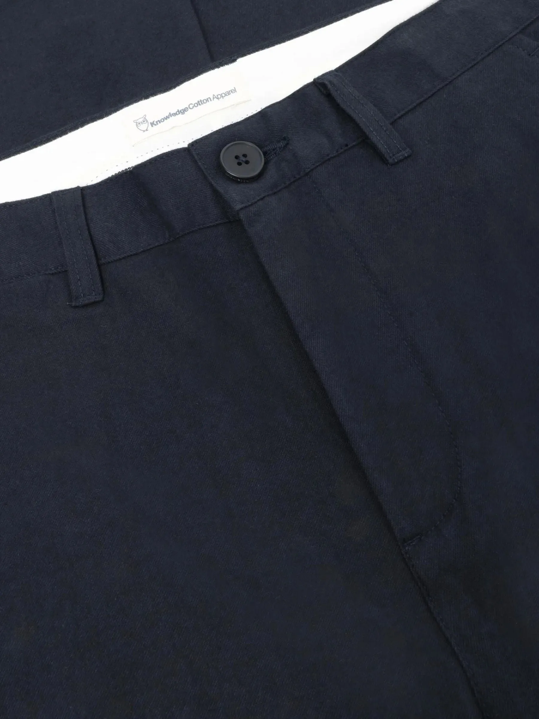 Chuck Flannel Chino Blue Man Trousers | Knowledge Cotton Apparel