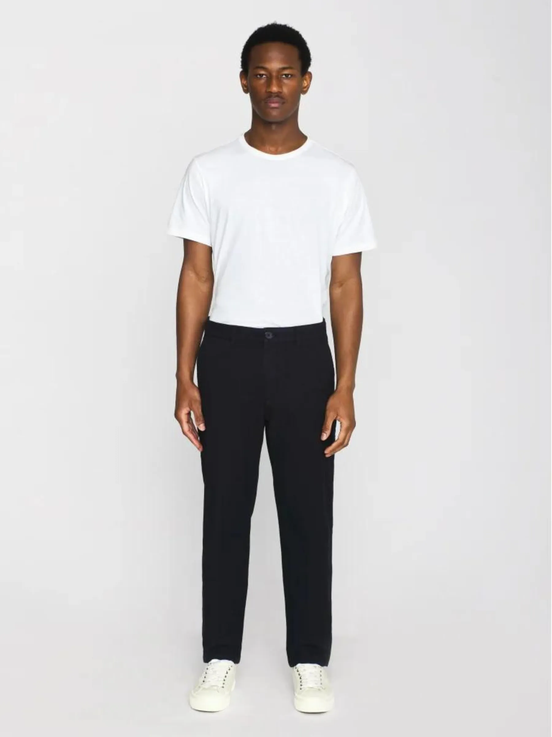 Chuck Flannel Chino Blue Man Trousers | Knowledge Cotton Apparel