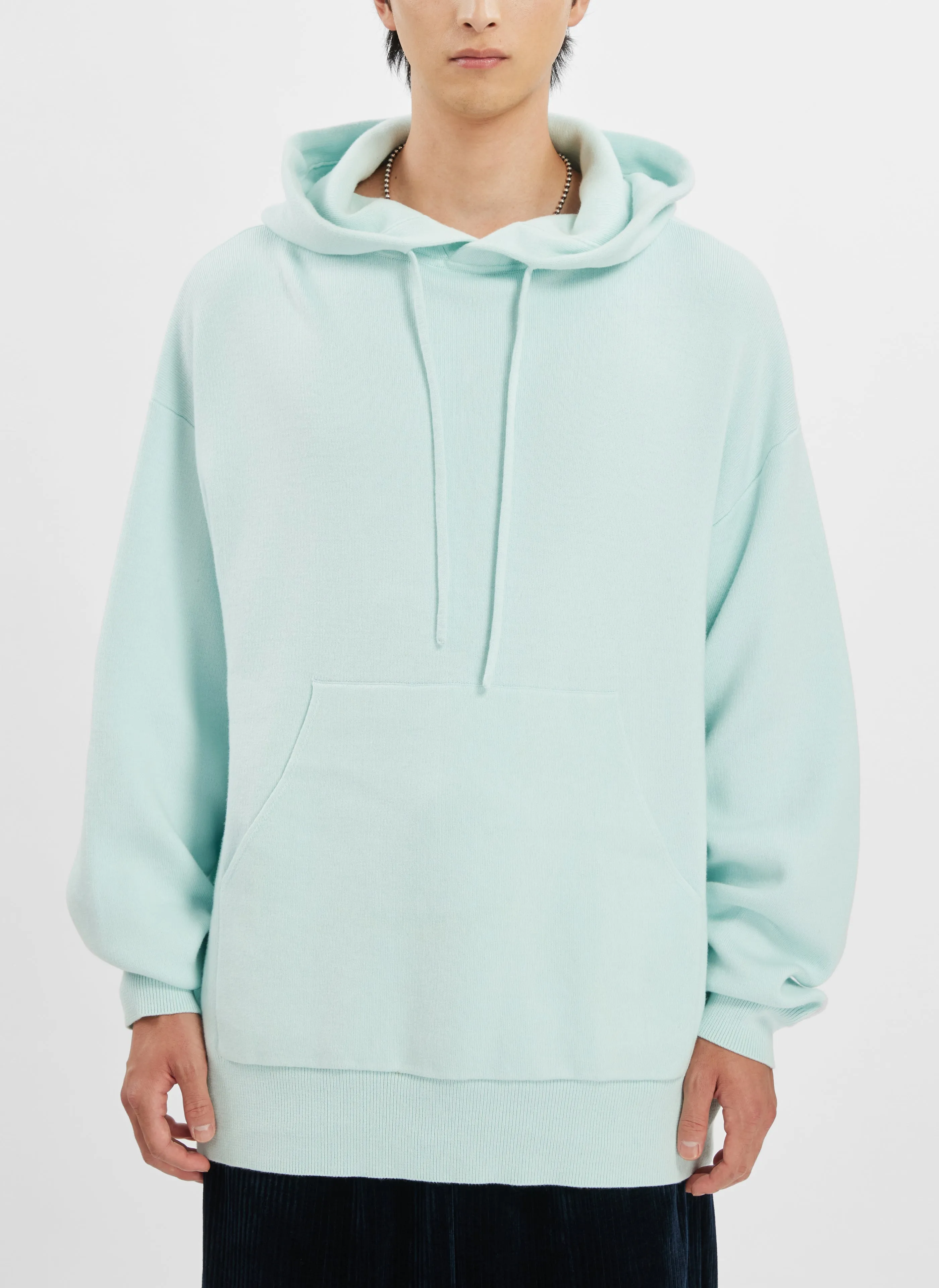 Cotton Nylon Wool Knitted Hoodie