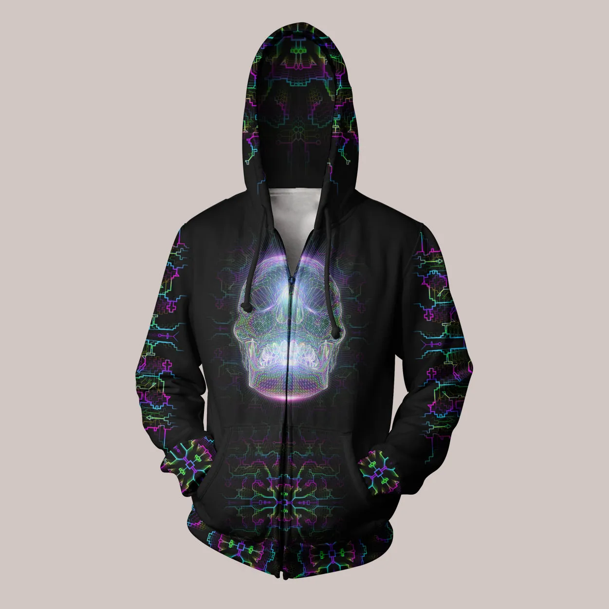 Crystal Skull Hoodie – Psychedelic Skull Art