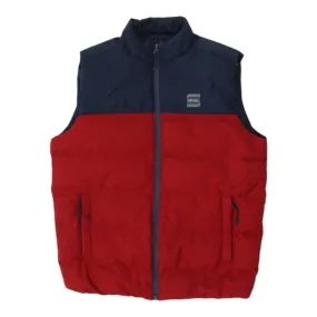 Diesel Mens Navy Red Padded Gilet | Designer Sleeveless Puffer Jacket Bodywarmer