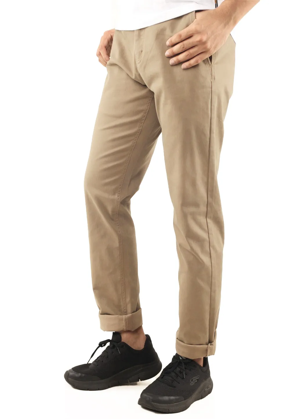 EXHAUST Stretchable Cotton Long Pants [Straight Cut] 1068