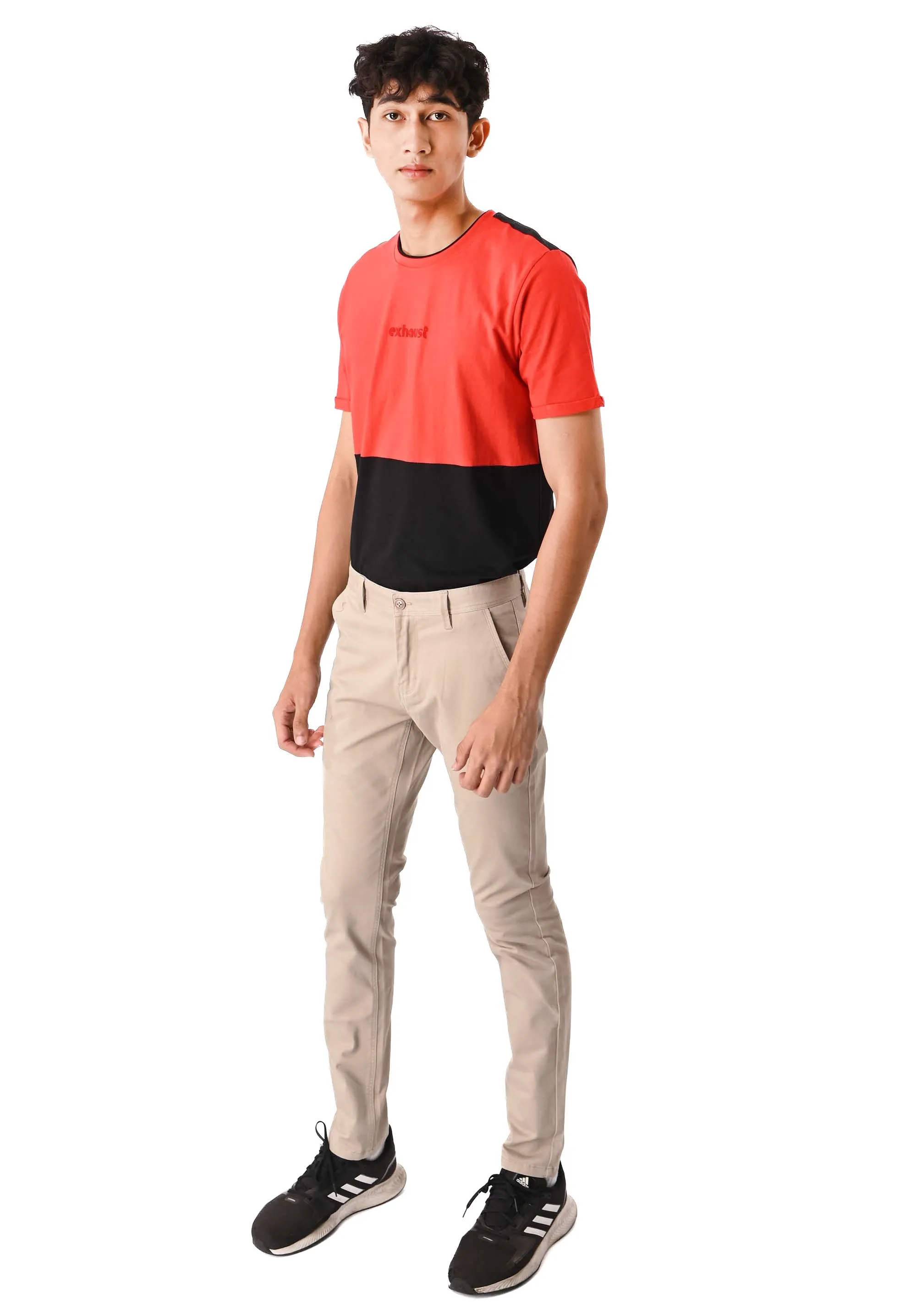 EXHAUST Stretchable Cotton Long Pants [Straight Cut] 1068
