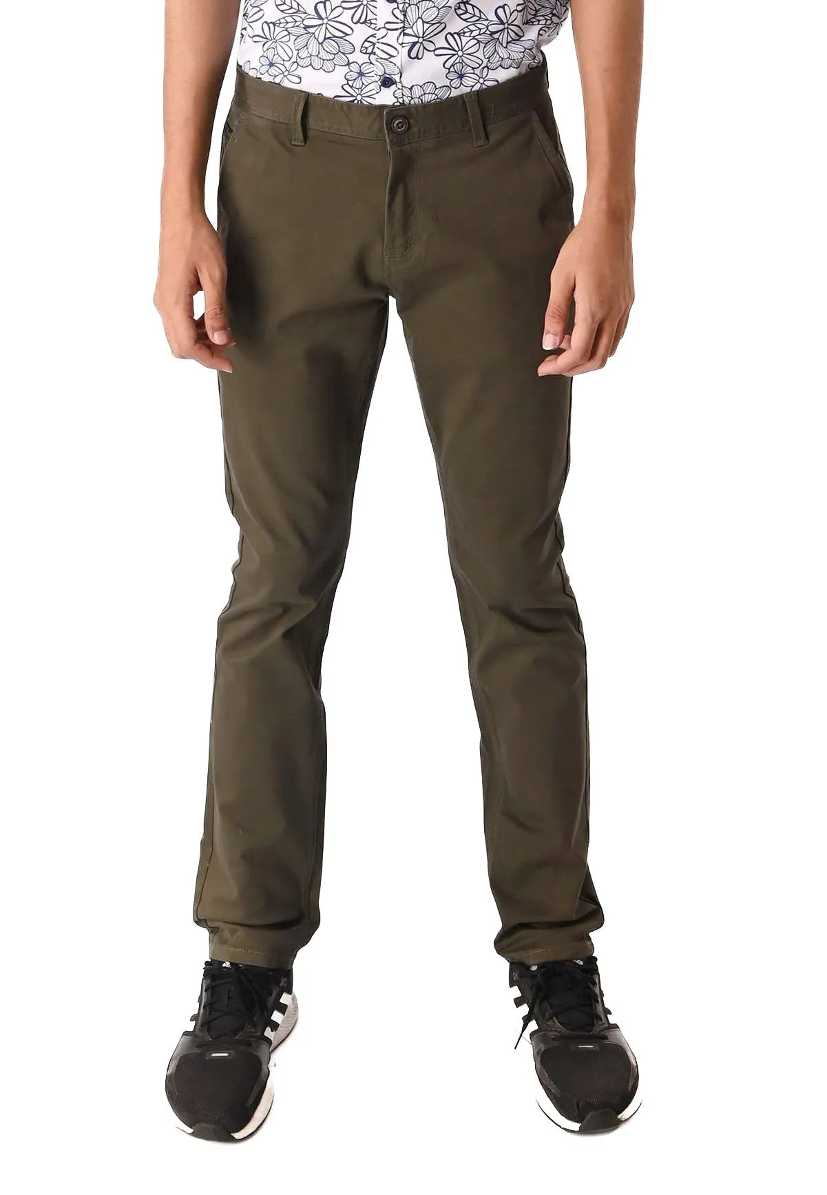 EXHAUST Stretchable Cotton Long Pants [Straight Cut] 1068