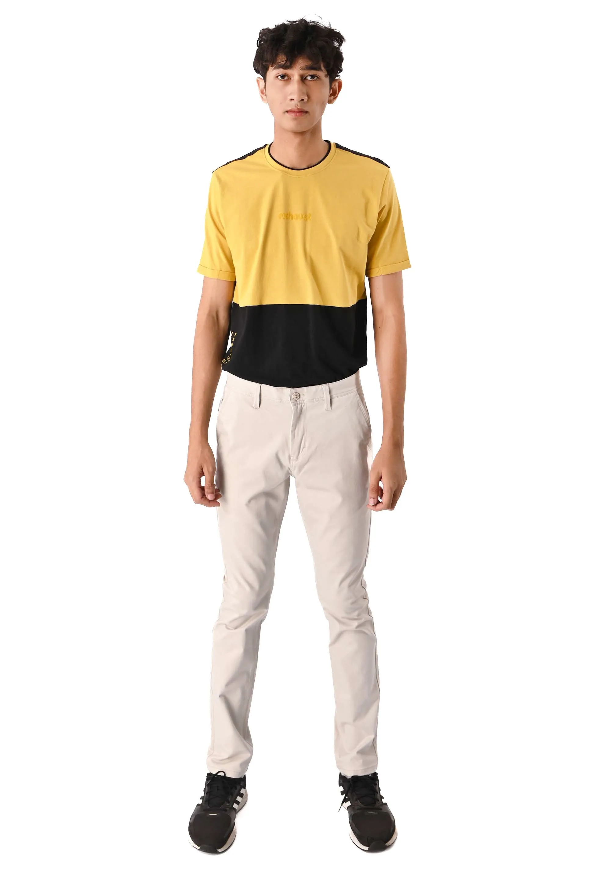 EXHAUST Stretchable Cotton Long Pants [Straight Cut] 1068