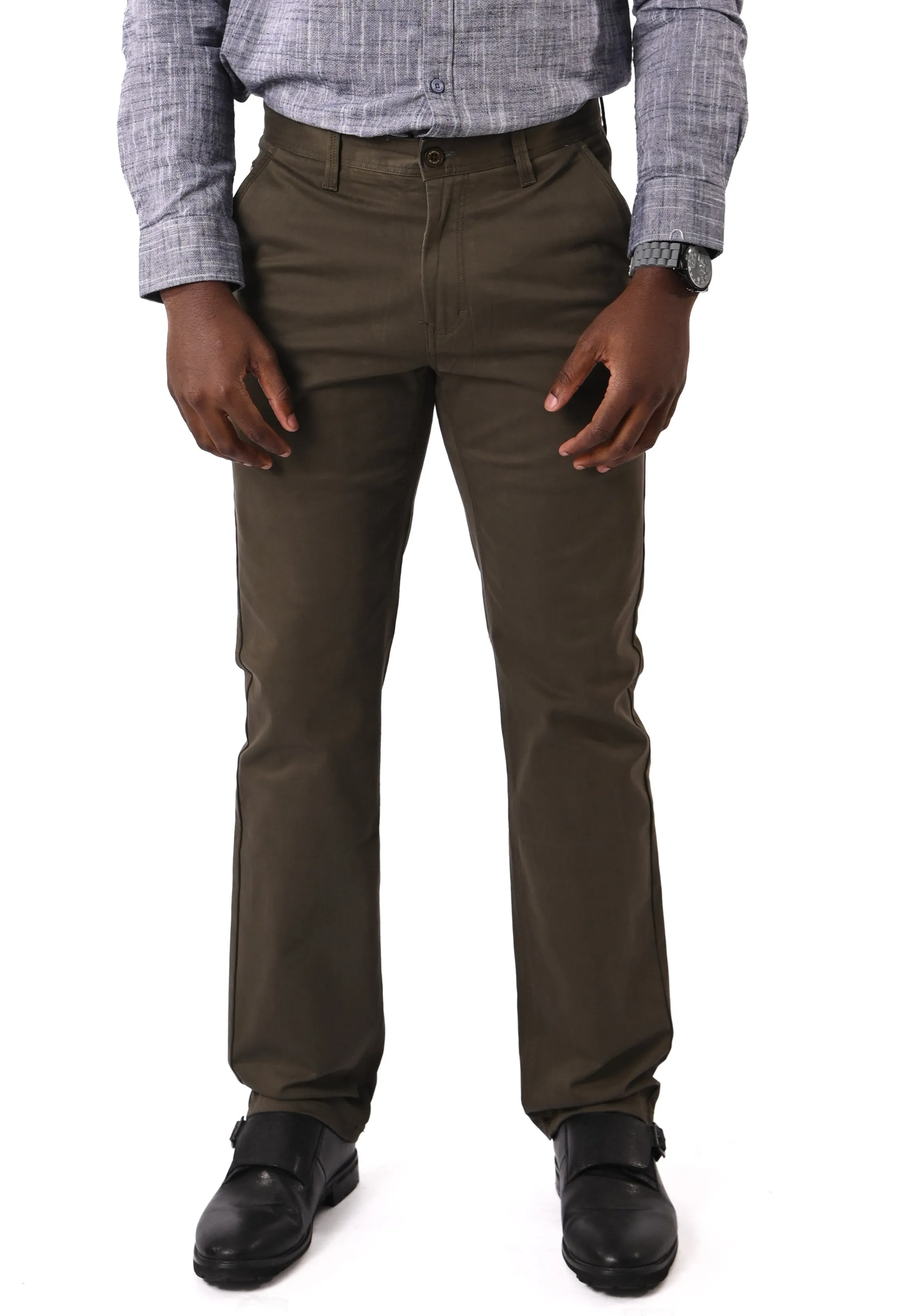 EXHAUST Stretchable Cotton Long Pants [Straight Cut] 1068