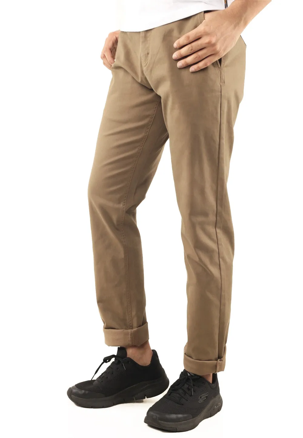 EXHAUST Stretchable Cotton Long Pants [Straight Cut] 1068