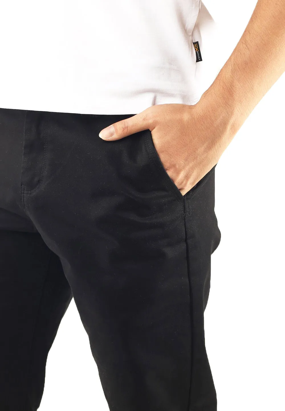 EXHAUST Stretchable Cotton Long Pants [Straight Cut] 1068