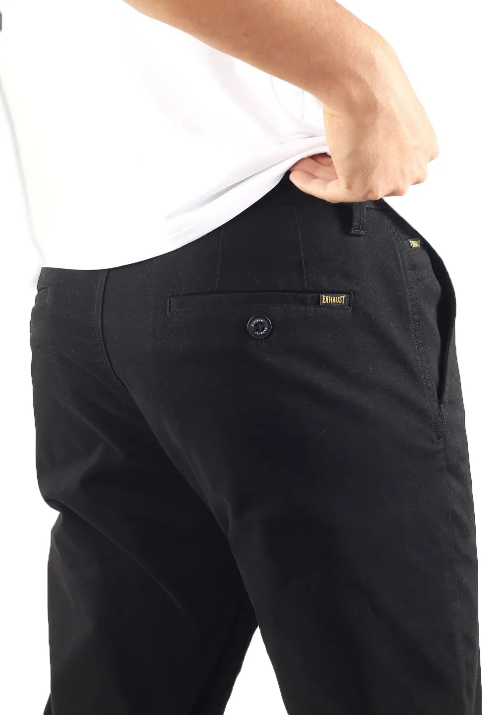 EXHAUST Stretchable Cotton Long Pants [Straight Cut] 1068