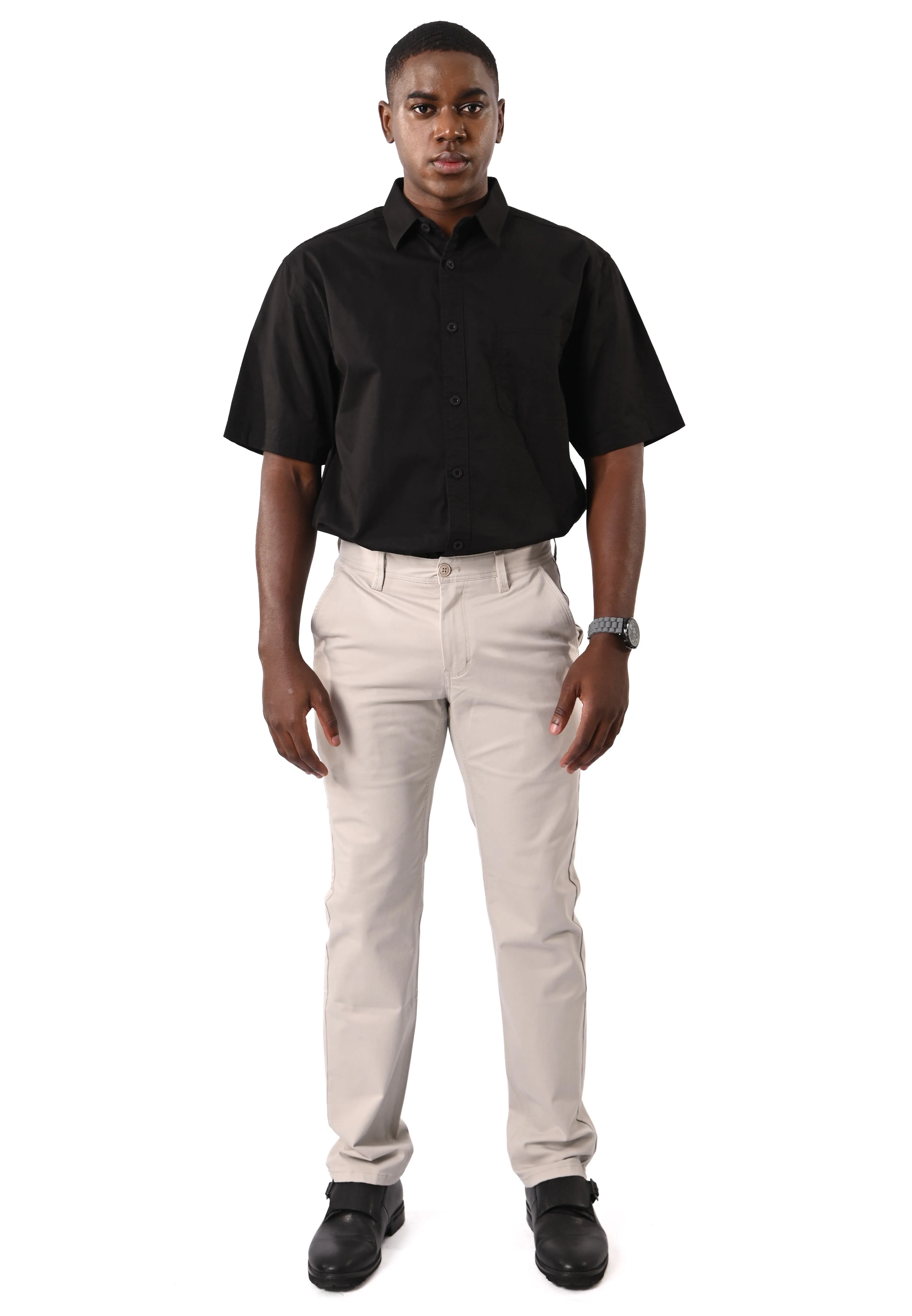 EXHAUST Stretchable Cotton Long Pants [Straight Cut] 1068