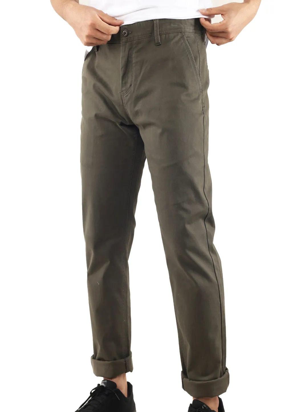 EXHAUST Stretchable Cotton Long Pants [Straight Cut] 1068