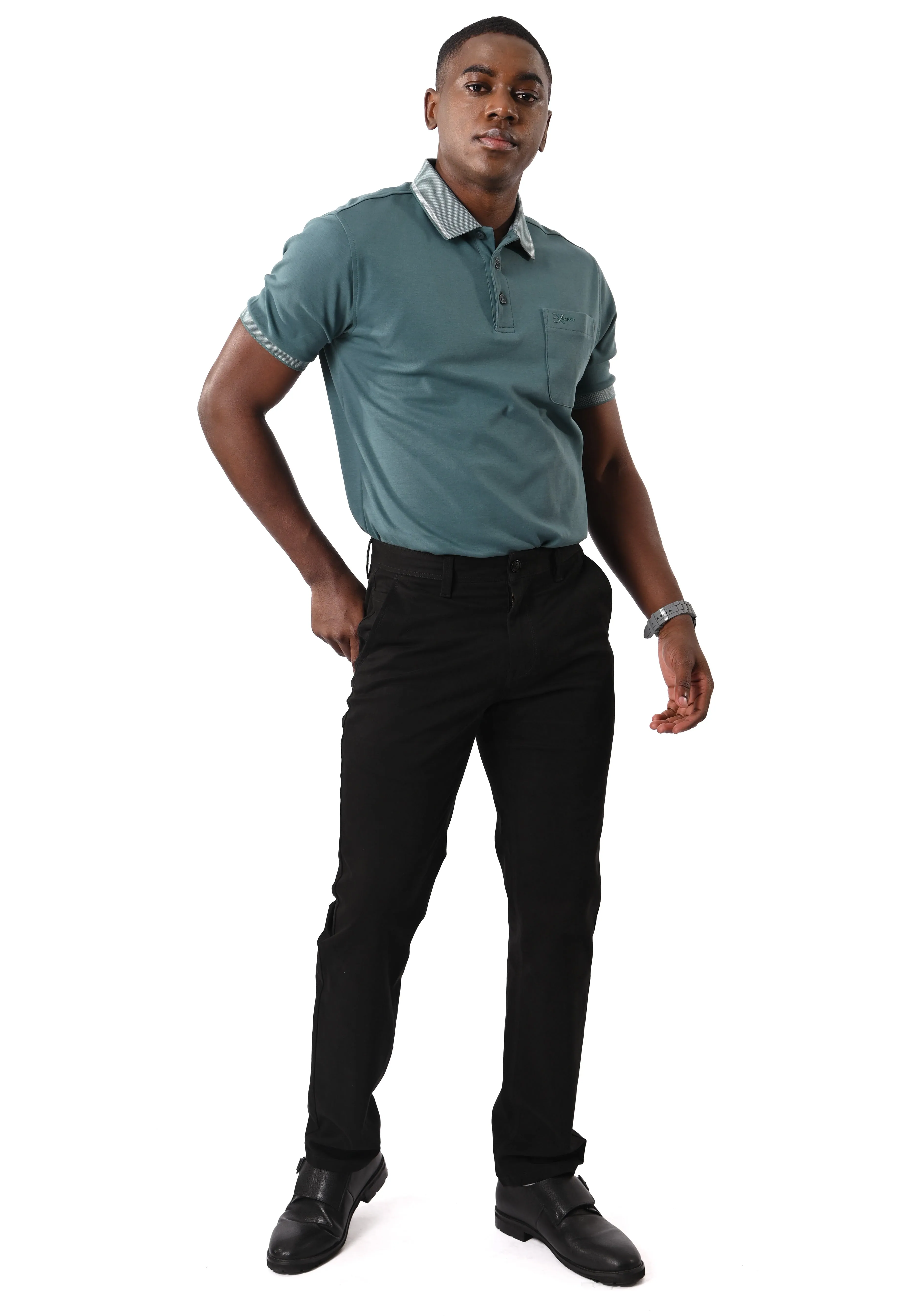 EXHAUST Stretchable Cotton Long Pants [Straight Cut] 1068