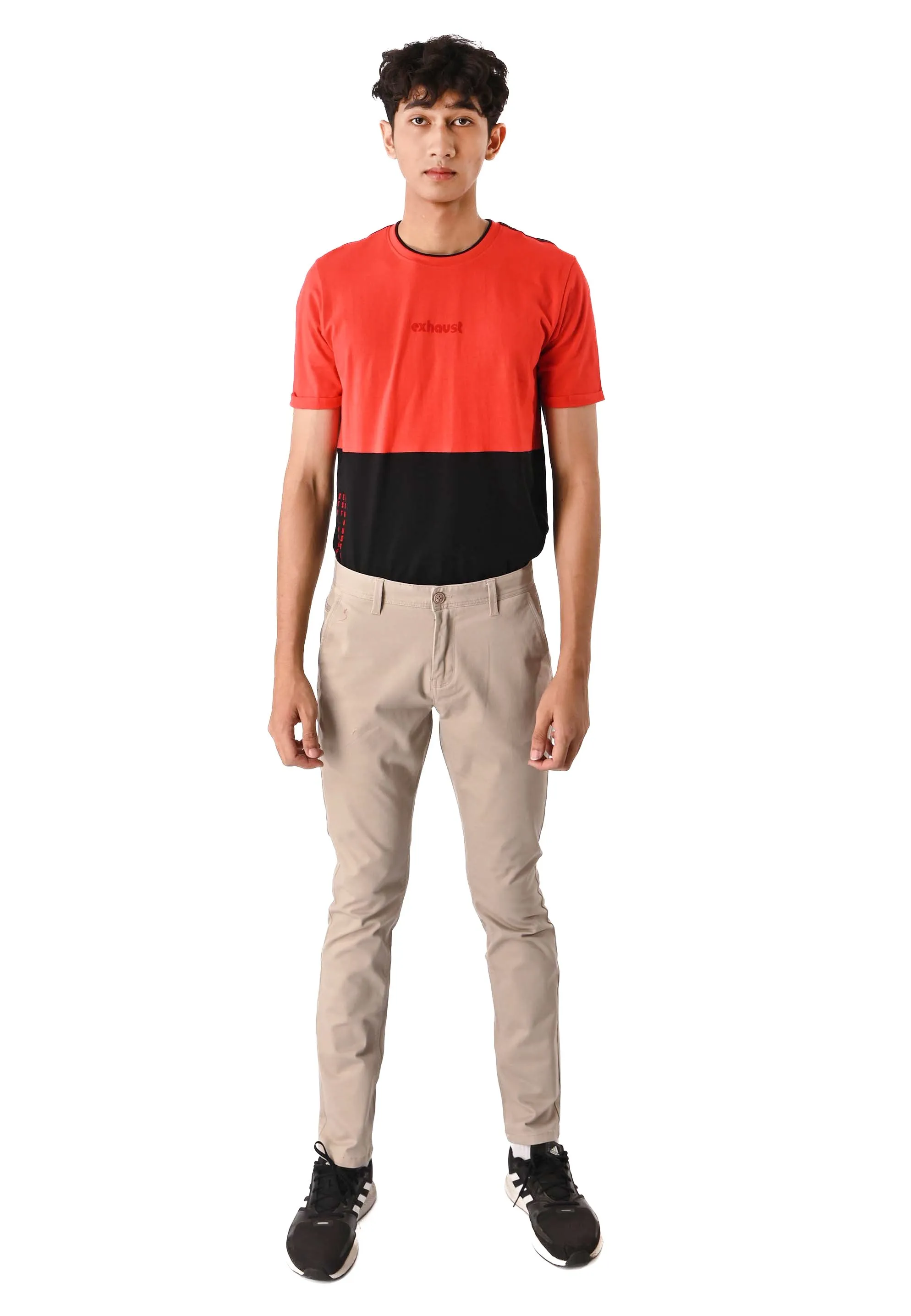 EXHAUST Stretchable Cotton Long Pants [Straight Cut] 1068