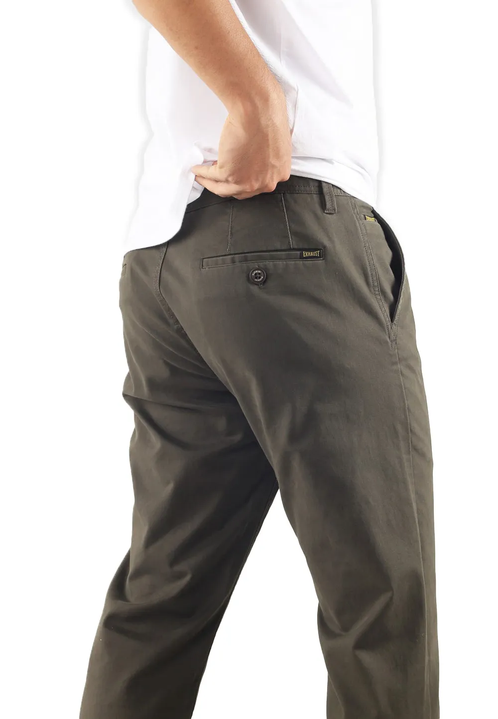 EXHAUST Stretchable Cotton Long Pants [Straight Cut] 1068