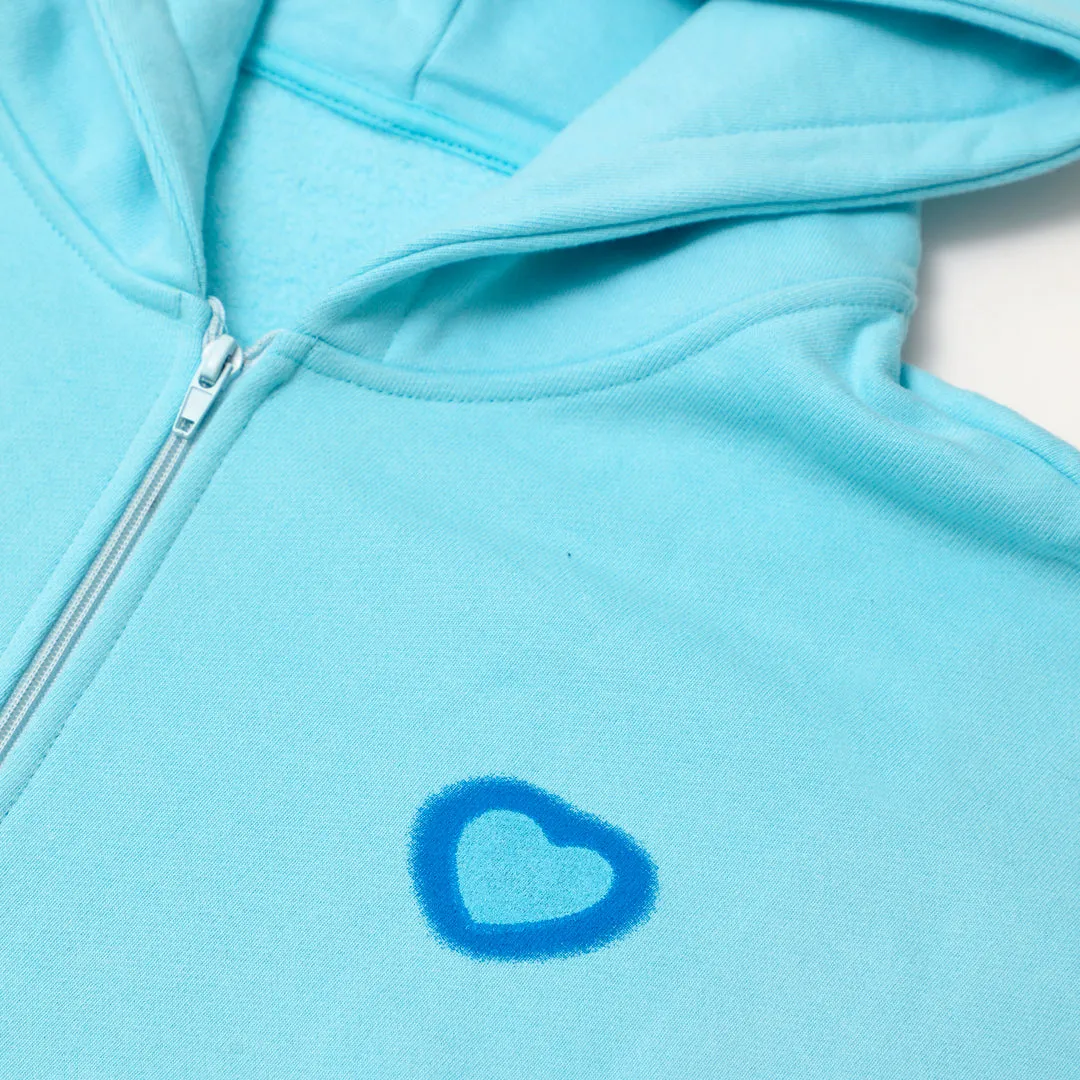 GLOWING HEART ZIP HOODIE