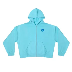 GLOWING HEART ZIP HOODIE