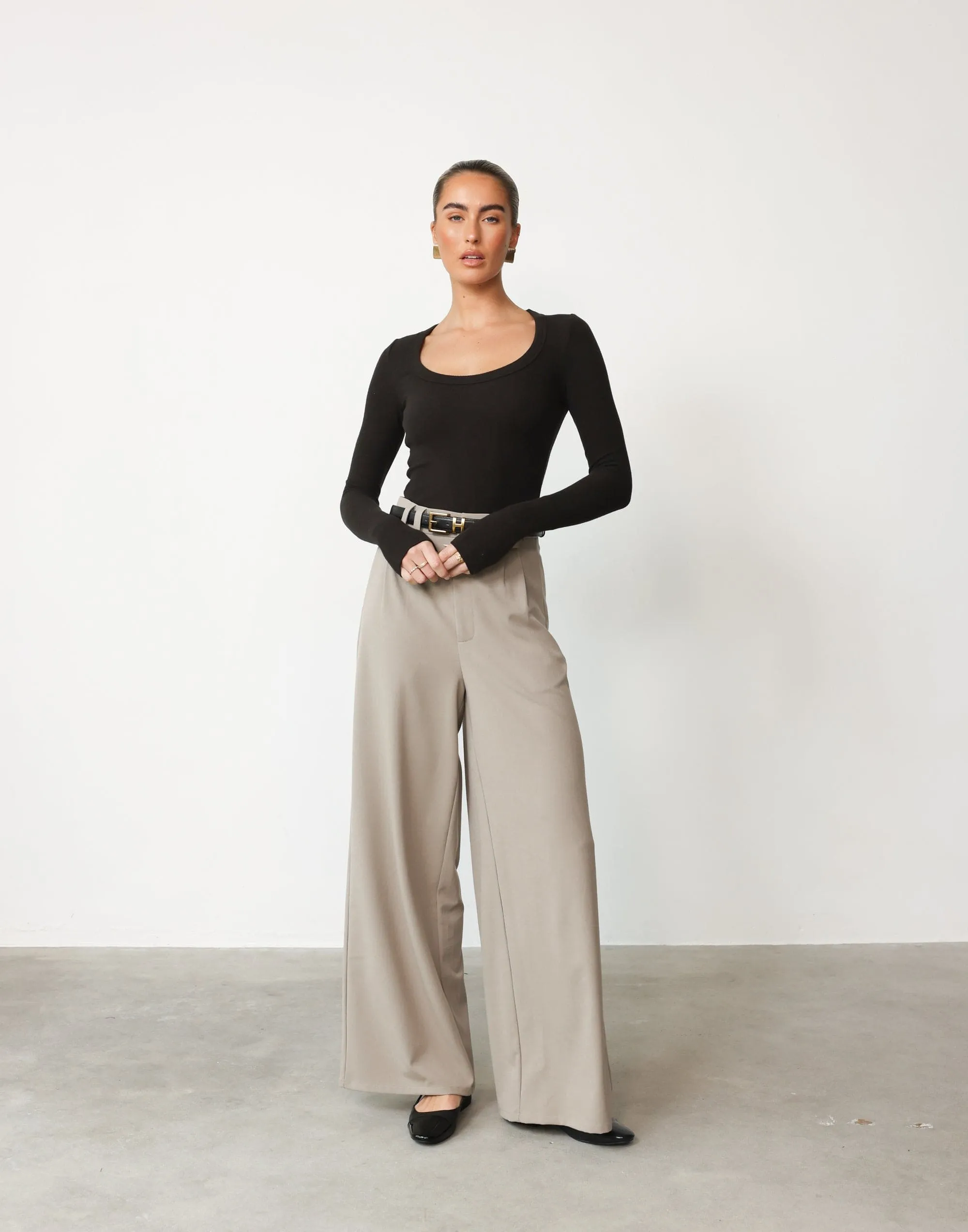 Kathleen Long Sleeve Top (Black)