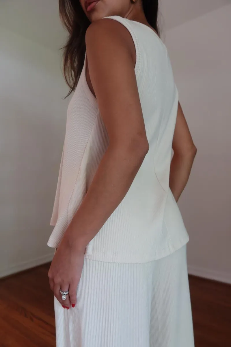 KNIT V NECK AND PANT SET