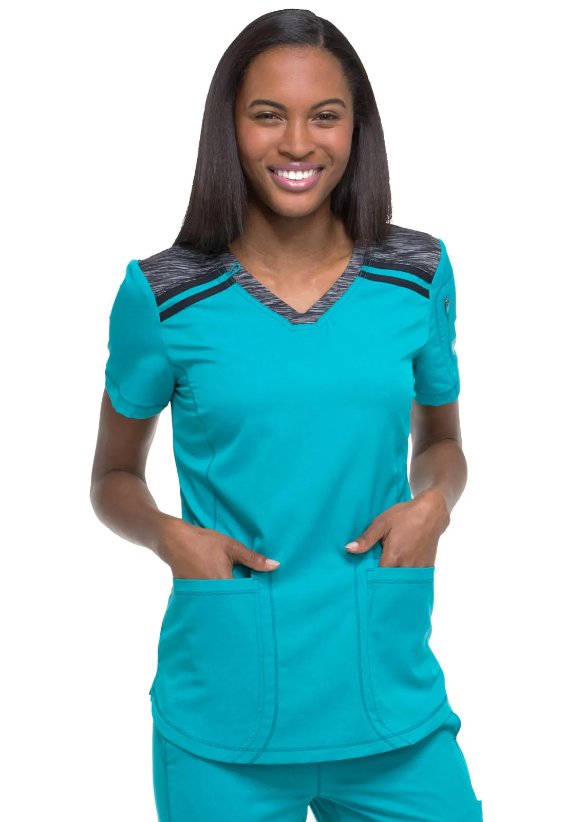 Ladies Colorblock Scrub Top by Dickies Dynamix