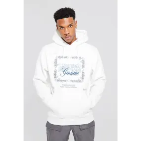 Limited Edition White Printed Hoodie