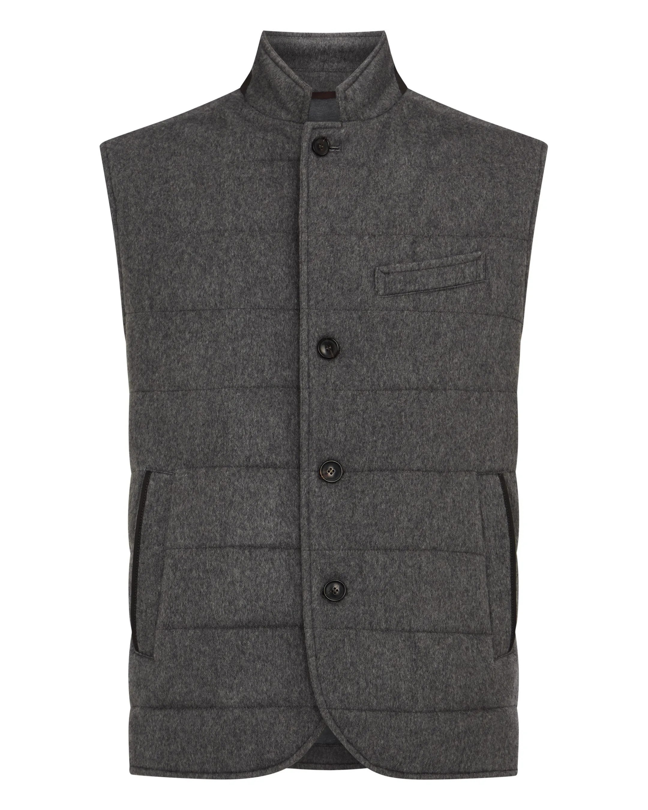 Men's Calgary Cashmere Gilet Grey