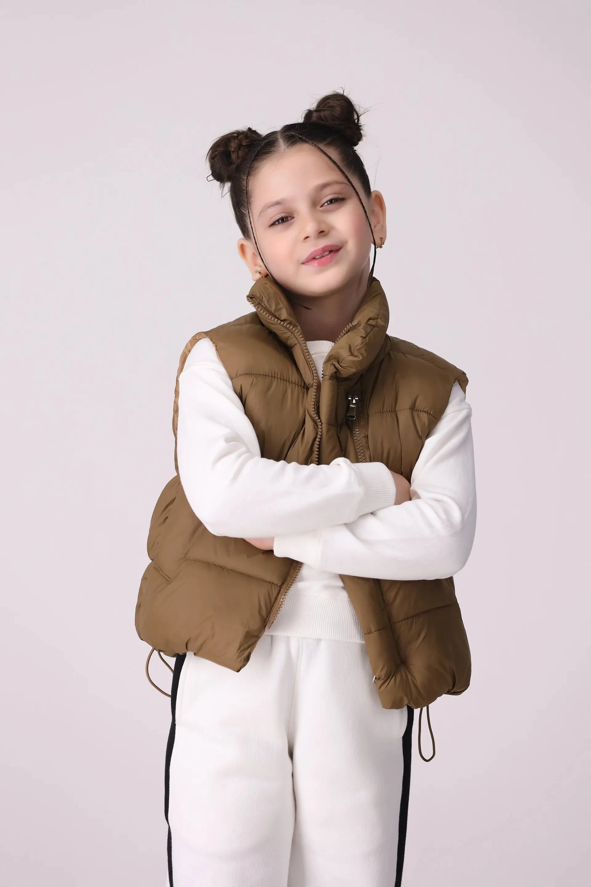 Mock Neck Quilted Gilet