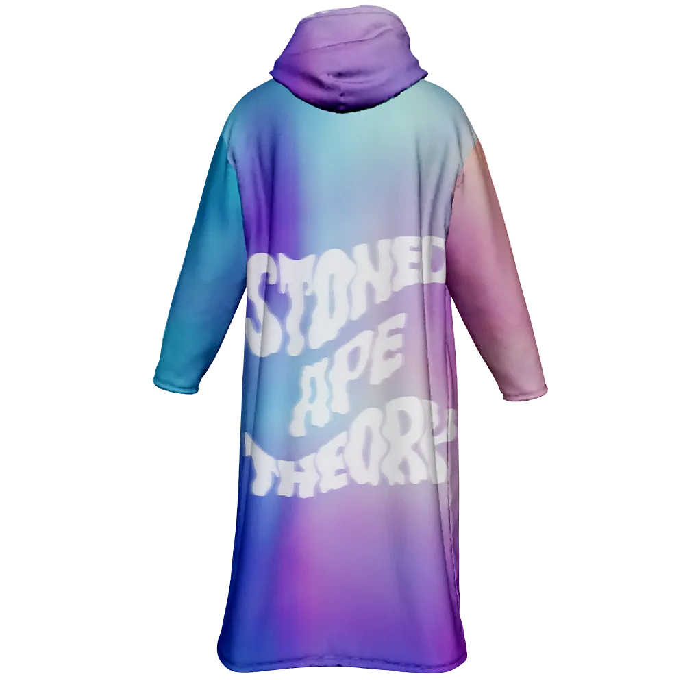 Neon Glowing Monkey All Over Print Hoodie Dress