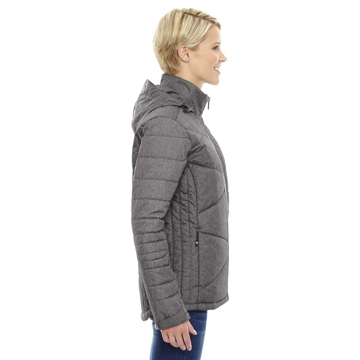North End Women's Carbon Heather Insulated Jacket with Heat Reflect Technology