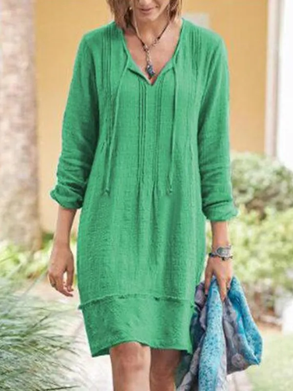 Prettybeautie Solid Tied Dress