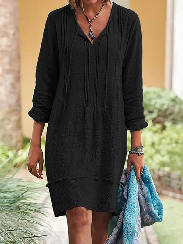 Prettybeautie Solid Tied Dress