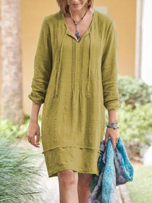 Prettybeautie Solid Tied Dress
