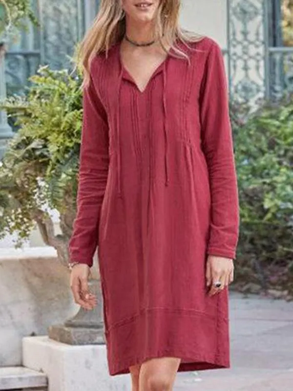 Prettybeautie Solid Tied Dress
